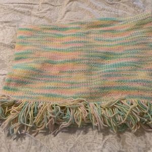 Hand Knit Baby Blanket & Hat